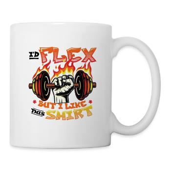 I'd Flex But I Like This Shirt Bodybuilder Weight - Mug - white - Right