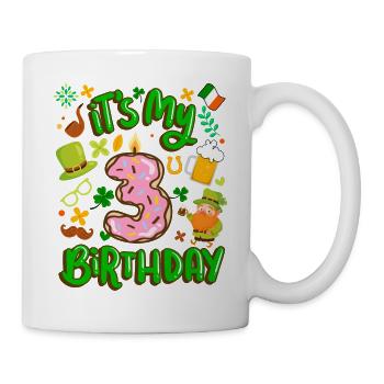 Es Ist Mein 3 Geburtstag Urlaub Donut St. - Tasse - Weiß - Rechts