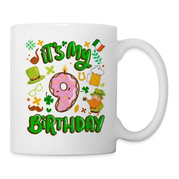 Es Ist Mein 9 Geburtstag Urlaub Donut St. - Tasse - Weiß - Rechts