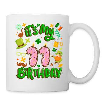 Es Ist Mein 11 Geburtstag Feiertag Donut St. - Tasse - Weiß - Rechts