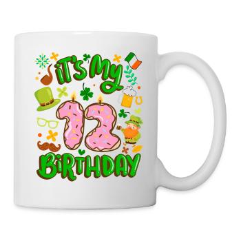 Es Ist Mein 12 Geburtstag Urlaub Donut St. - Tasse - Weiß - Rechts