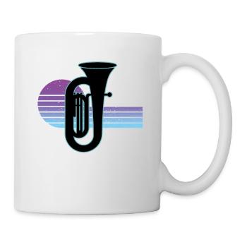 Joueur de tuba Tuba Instrument de musique - Mug blanc - blanc - Droite