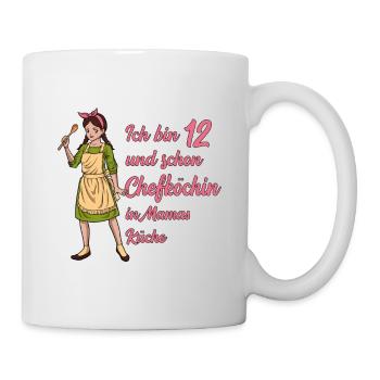 Ich bin 12 - Mädchen Koch - Tasse - Weiß - Rechts