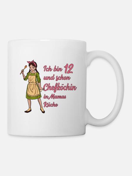 Ich bin 12 - Mädchen Koch - Tasse - Weiß