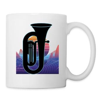 Joueur de tuba Tuba Instrument de musique - Mug blanc - blanc - Droite