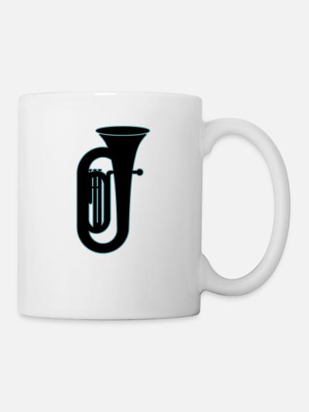 Tuba Spieler Tuba Musikinstrument - Tasse - Weiß
