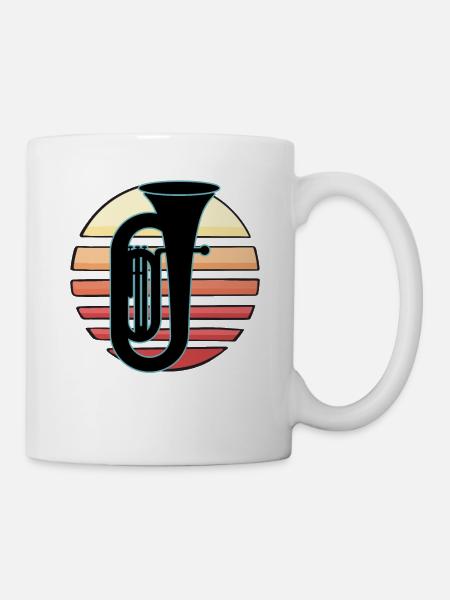 Tuba Spieler Tuba Musikinstrument - Tasse - Weiß