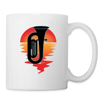 Joueur de tuba Tuba Instrument de musique - Mug blanc - blanc - Droite