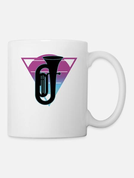 Joueur de tuba Tuba Instrument de musique - Mug blanc - blanc