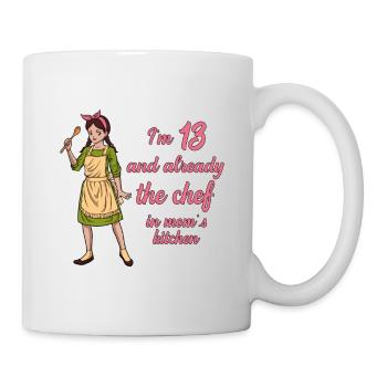 I'm 13 - Girl Chef - Mug - white - Right