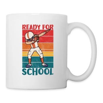 Ready For School American Football Dab - Mug - white - Right