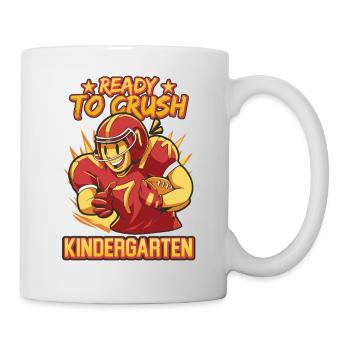 Ready To Crush Kindergarten American Football - Mug - white - Right