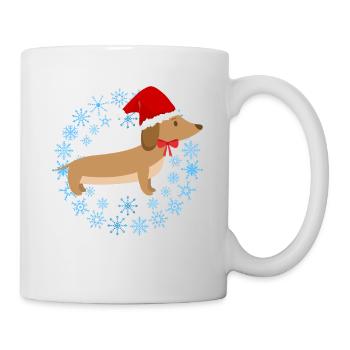 Funny Christmas Dachshund Christmas Dachshund Dog - Mug - white - Right