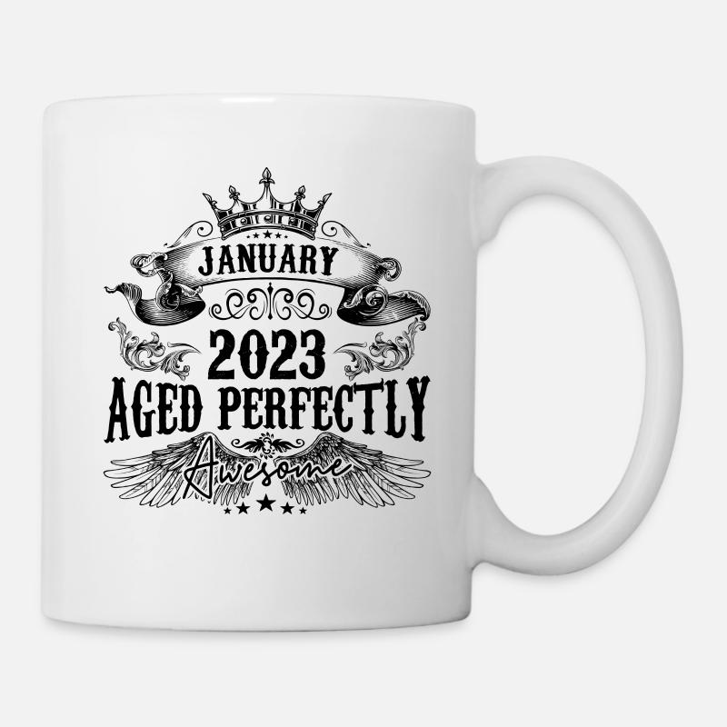 2023 | January Aged Perfectly 2023 birthday gift - Mug blanc - blanc