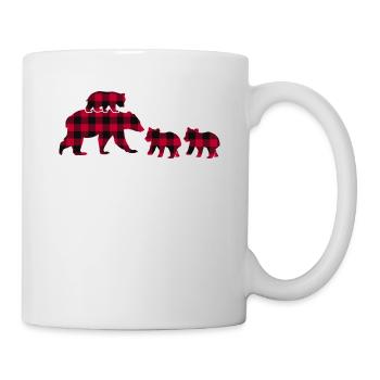 Papa Bear 3 children - Mug - white - Right