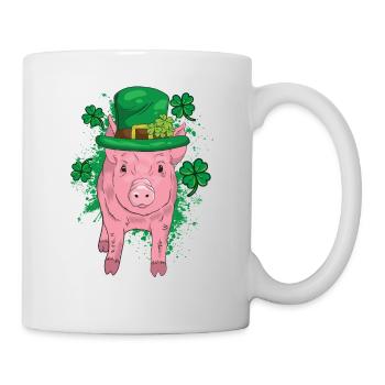 Glücksschwein Silvester - Tasse - Weiß - Rechts