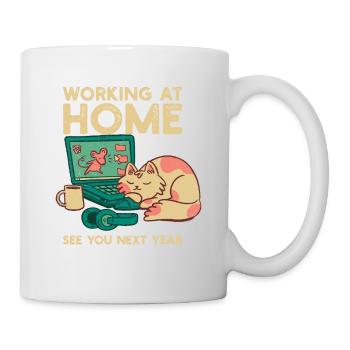 Funny Home Office Cat Saying See You Next Year - Mug - white - Right