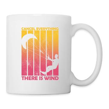 Annuler tout ce qu’il y a vent kitesurf drôle - Mug blanc - blanc - Droite