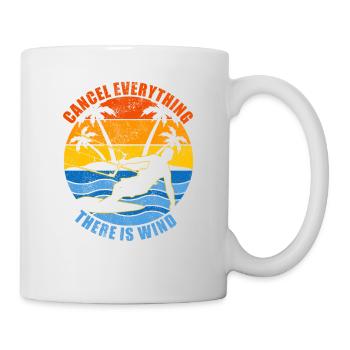 Annuler tout ce qu’il y a vent kitesurf drôle - Mug blanc - blanc - Droite