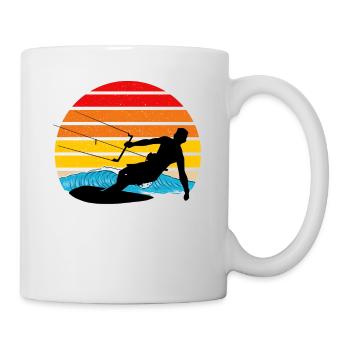 Kitesurfen Sonnenuntergang - Tasse - Weiß - Rechts