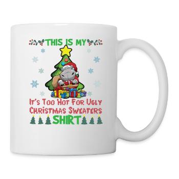 C'est mon pull de Noël il fait trop chaud pour moche - Mug blanc - blanc - Droite