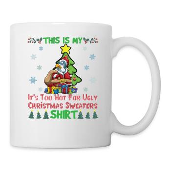 C'est mon pull de Noël il fait trop chaud pour moche - Mug blanc - blanc - Droite
