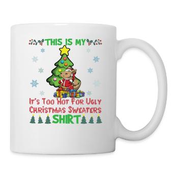 C'est mon pull de Noël il fait trop chaud pour moche - Mug blanc - blanc - Droite