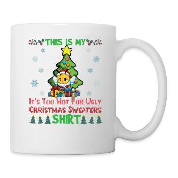 C'est mon pull de Noël il fait trop chaud pour moche - Mug blanc - blanc - Droite