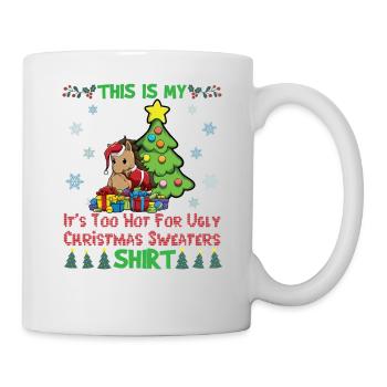 C'est mon pull de Noël il fait trop chaud pour moche - Mug blanc - blanc - Droite