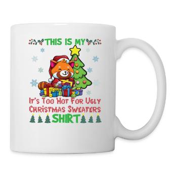 C'est mon pull de Noël il fait trop chaud pour moche - Mug blanc - blanc - Droite