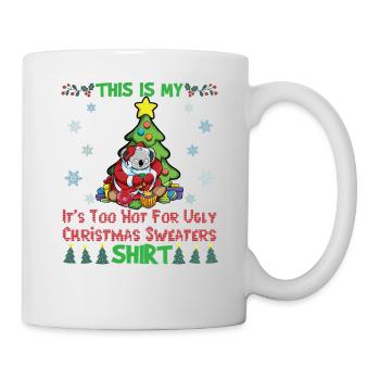 C'est mon pull de Noël il fait trop chaud pour moche - Mug blanc - blanc - Droite
