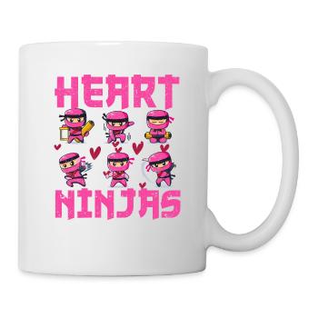 Les ninjas du cœur aiment l’esthétique de la culture japonaise - Mug blanc - blanc - Droite
