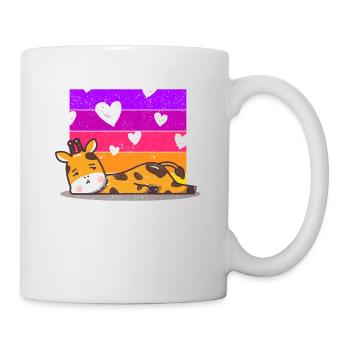 Girafe Saint-Valentin Gardien de zoo sauvage Amoureux des animaux - Mug blanc - blanc - Droite