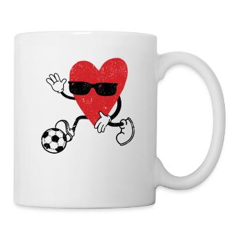 Heart of playing football Valentine's Day football game - Mug - white - Right