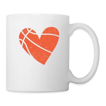 Basketball Heart Basketball Player Coach Fan Pair - Mug - white - Right