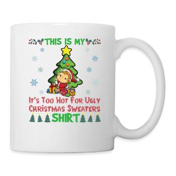 C'est mon pull de Noël il fait trop chaud pour moche - Mug blanc - blanc - Droite
