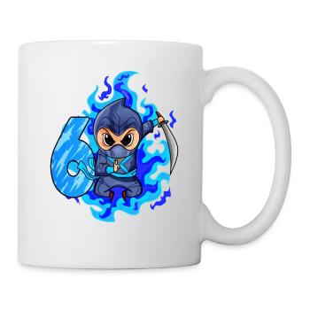 6th birthday boy 6 years old ninja - Mug - white - Right