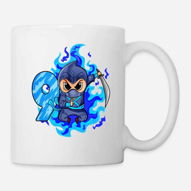9. Geburtstag Junge 9 Jahre alt Ninja - Tasse - Weiß