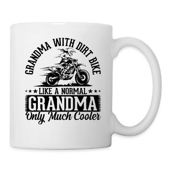 Motocross Grandma Enduro Biker Grandmother Dirt Bi - Mug - white - Right