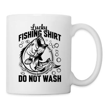 Lucky Fishing Shirt Do Not Wash - Angler Fisherman - Mug - white - Right