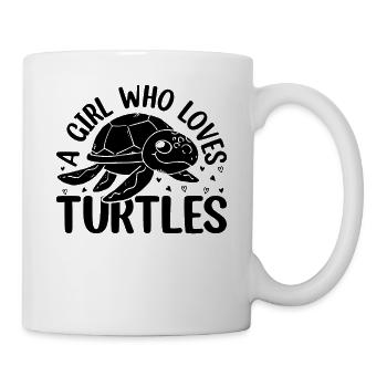 Sea Turtle Lover Girls - A Girl Who Loves Turtles - Tasse - Weiß - Rechts