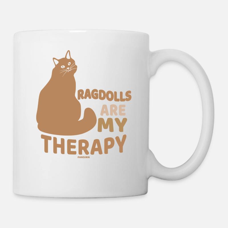 Les chats Ragdoll sont ma thérapie - Mug blanc - blanc