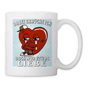 LE CŒUR A JUSTE BESOIN D’UN PEU D’AMOUR - Mug blanc - blanc - Droite
