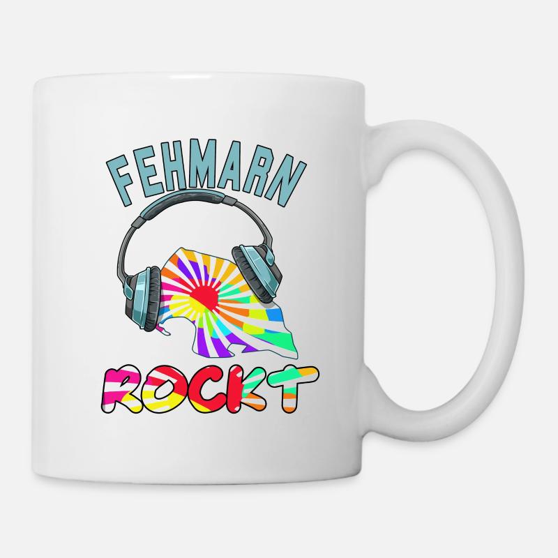 Fehmarn Rockt - Tasse - Weiß