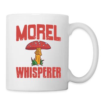 Morel Whisperer Cool Retro Mushroom Hunting - Mug - white - Right