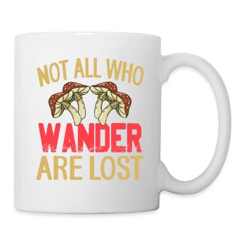 Retro Not All Who Wander Are Lost Mushroom Hunter - Mug - white - Right