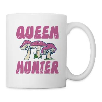 QUEEN Hunter Retro Mushroom Hunting Mycology - Mug blanc - blanc - Droite