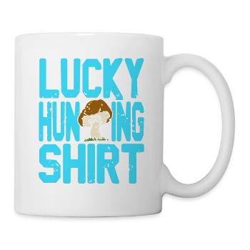 Lucky Hunting Shirt Cool Retro Mushroom Hunting - Mug - white - Right