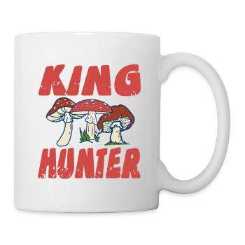 KING Hunter Retro Mushroom Hunting Mycology - Mug - white - Right