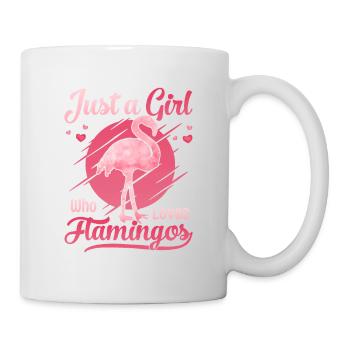Just a girl we loves Flamingos - Mug - white - Right